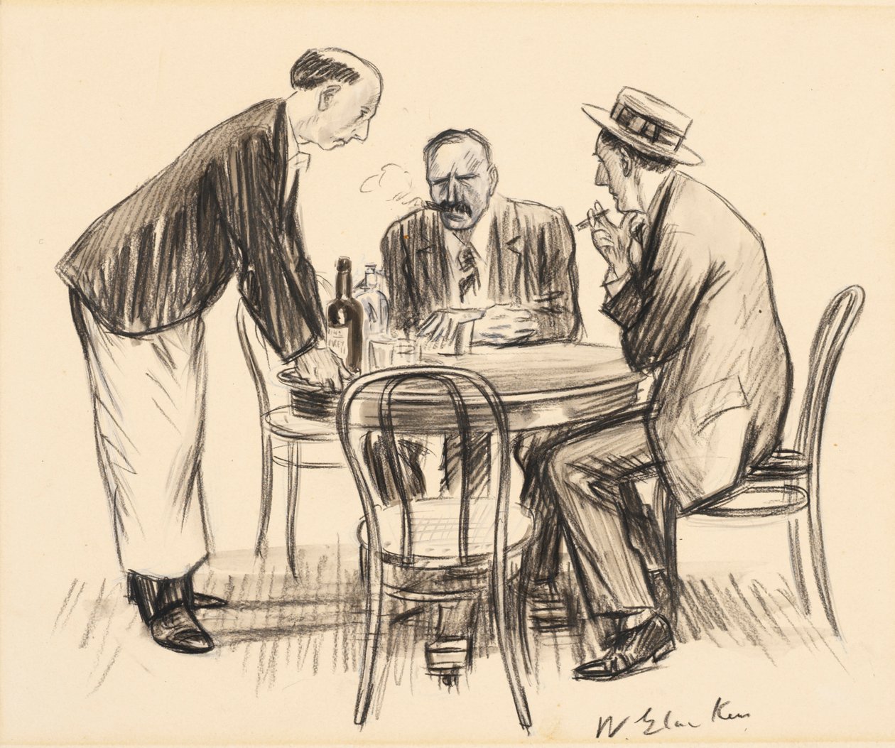 Nunca mais, Ele observou Gloomily de William James Glackens