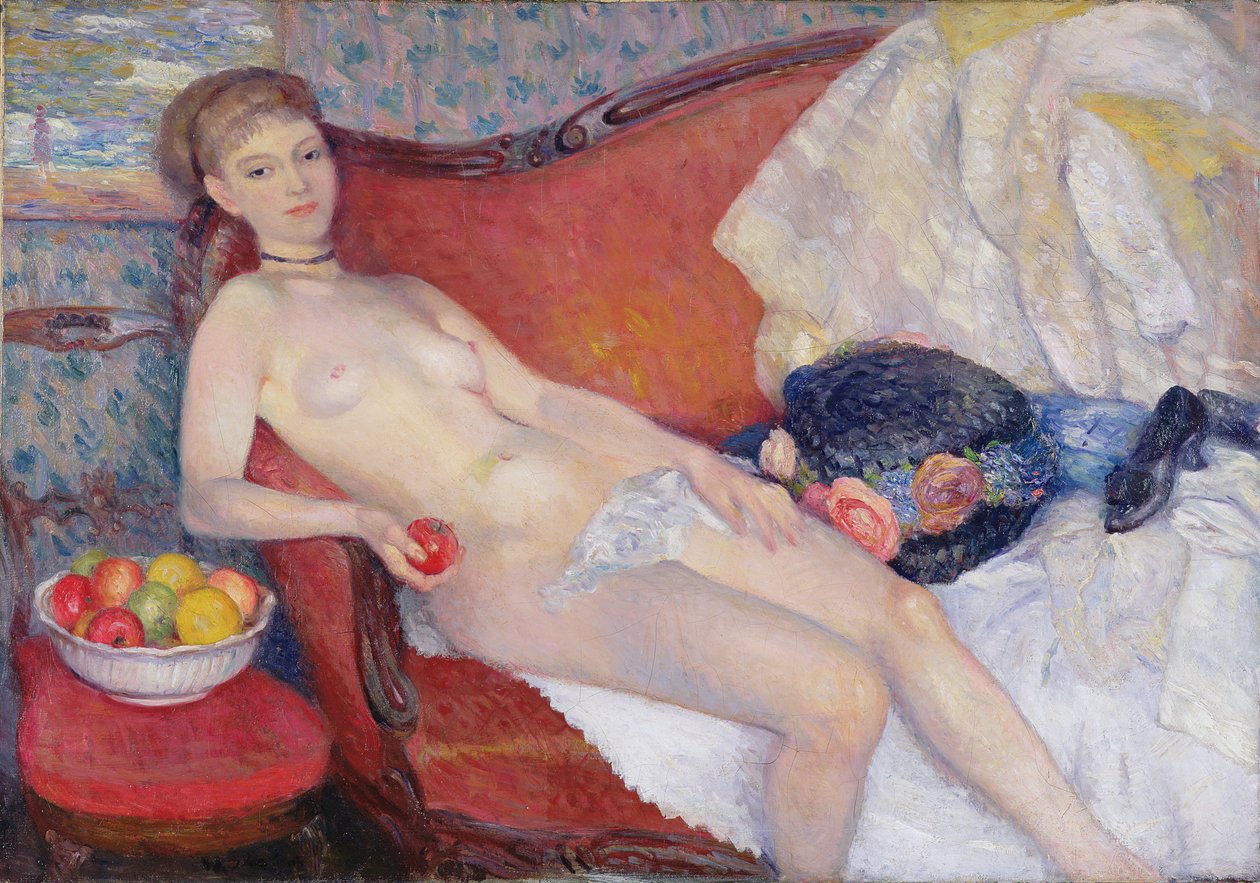 Nude com Apple de William James Glackens