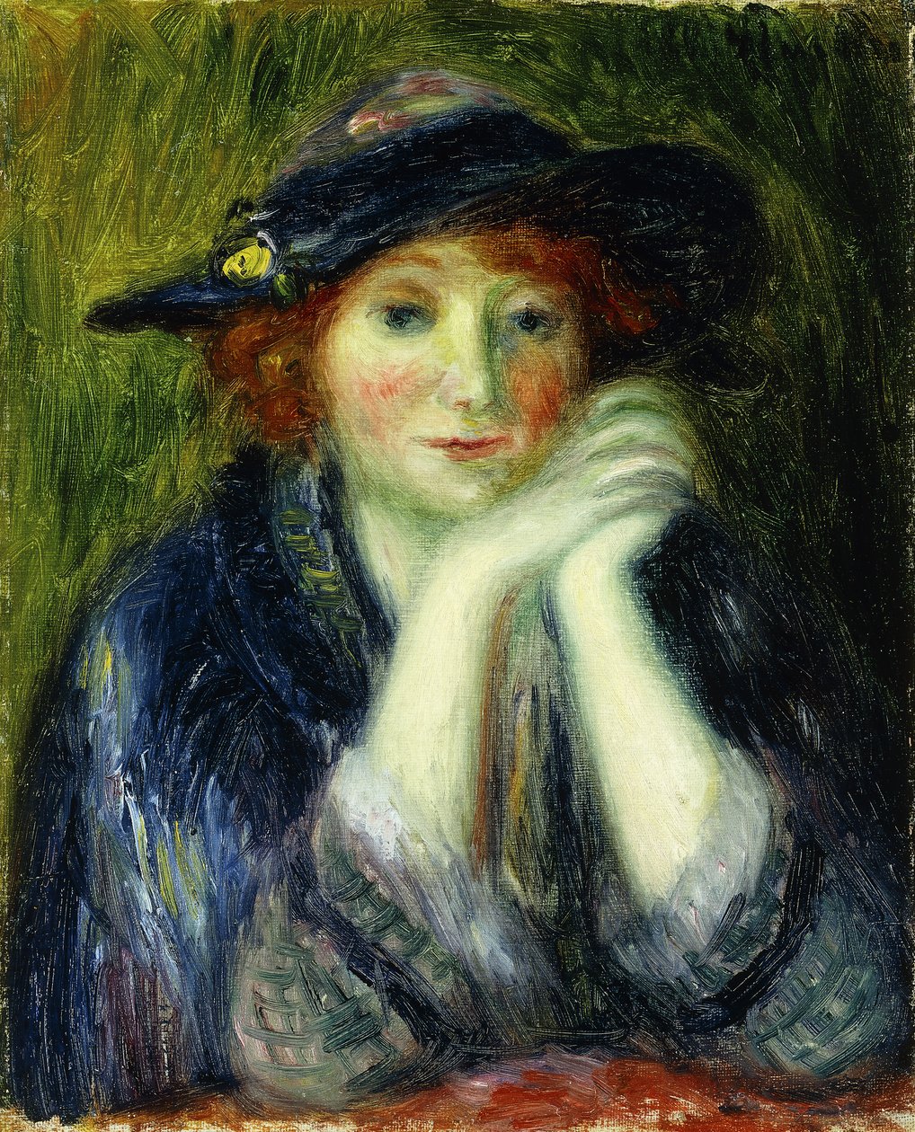 Estudo de retrato de um modelo de artista de William James Glackens