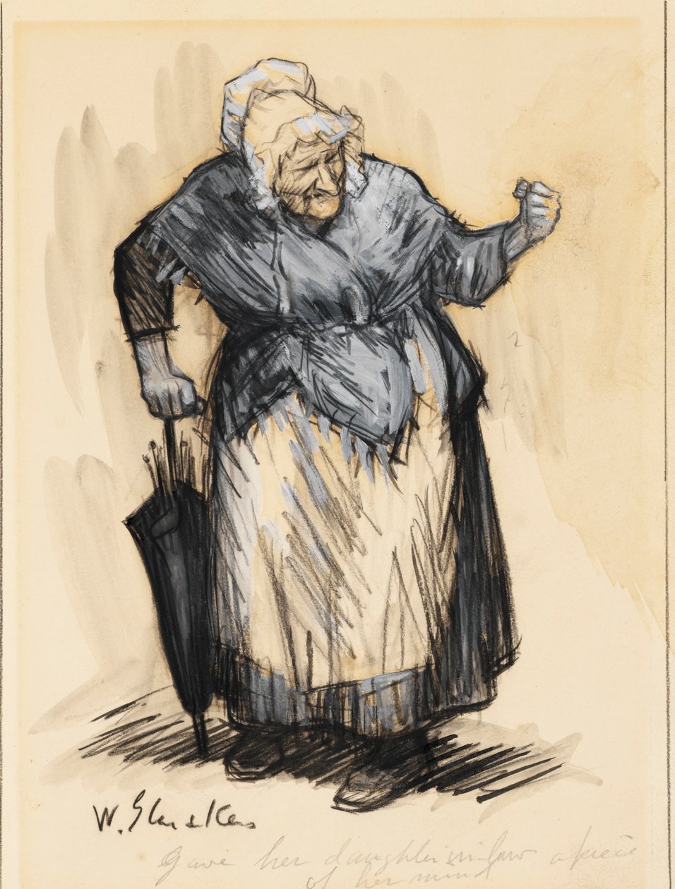 Ela deu a sua nora um pedaço de sua mente de William James Glackens
