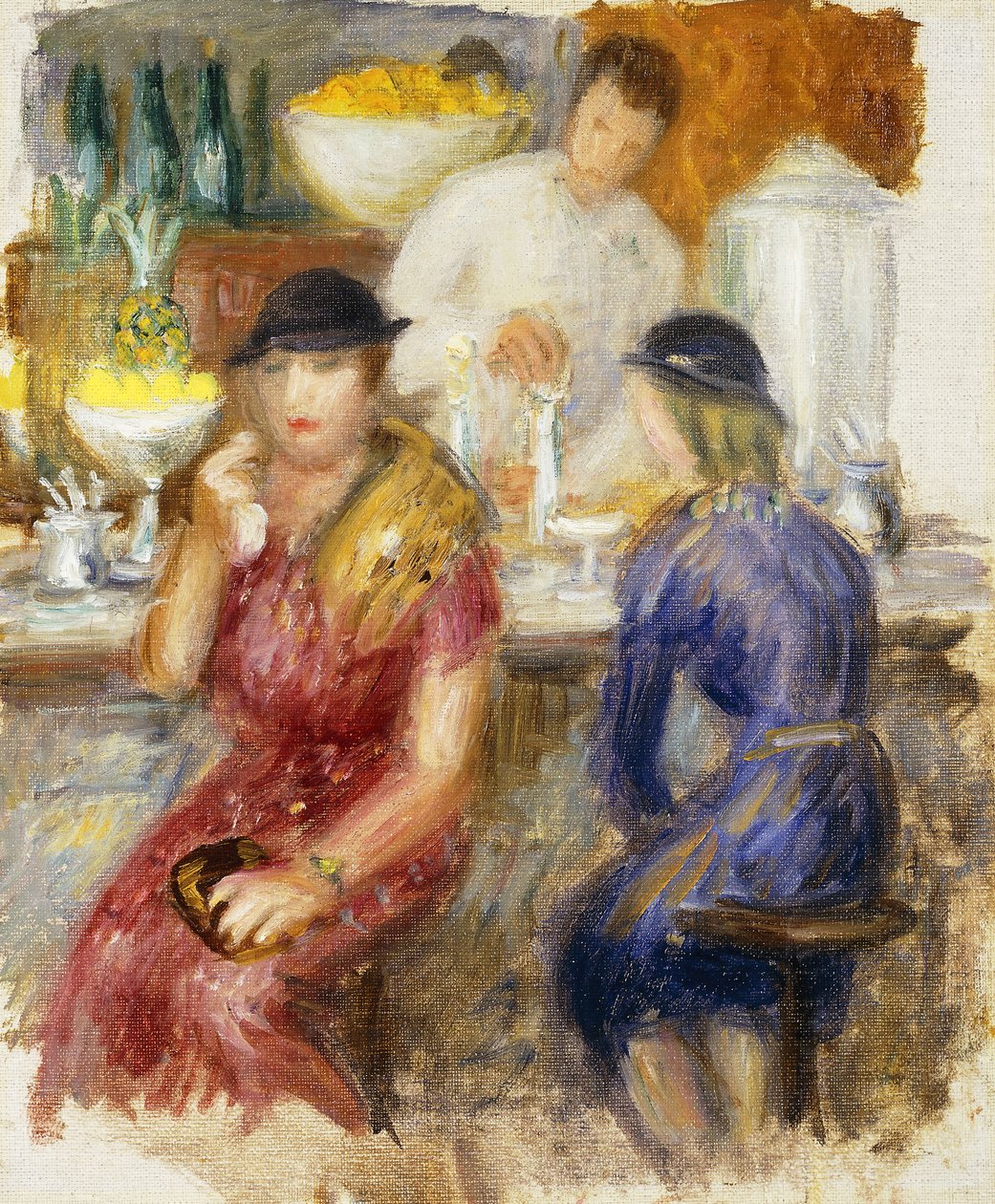 Estudo para &39;The Soda Fountain&39; de William James Glackens