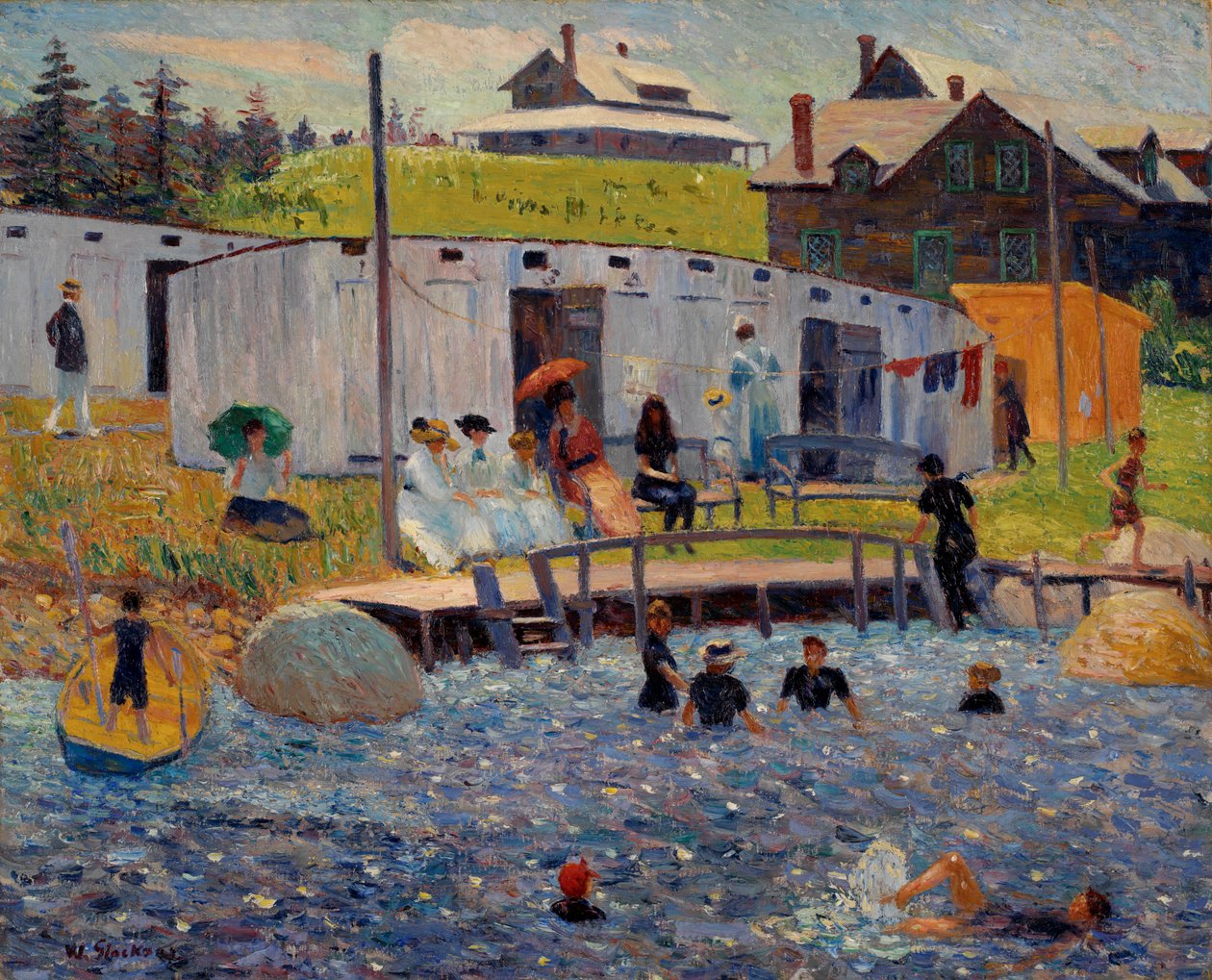 A hora do banho, Chester, Nova Escócia de William James Glackens