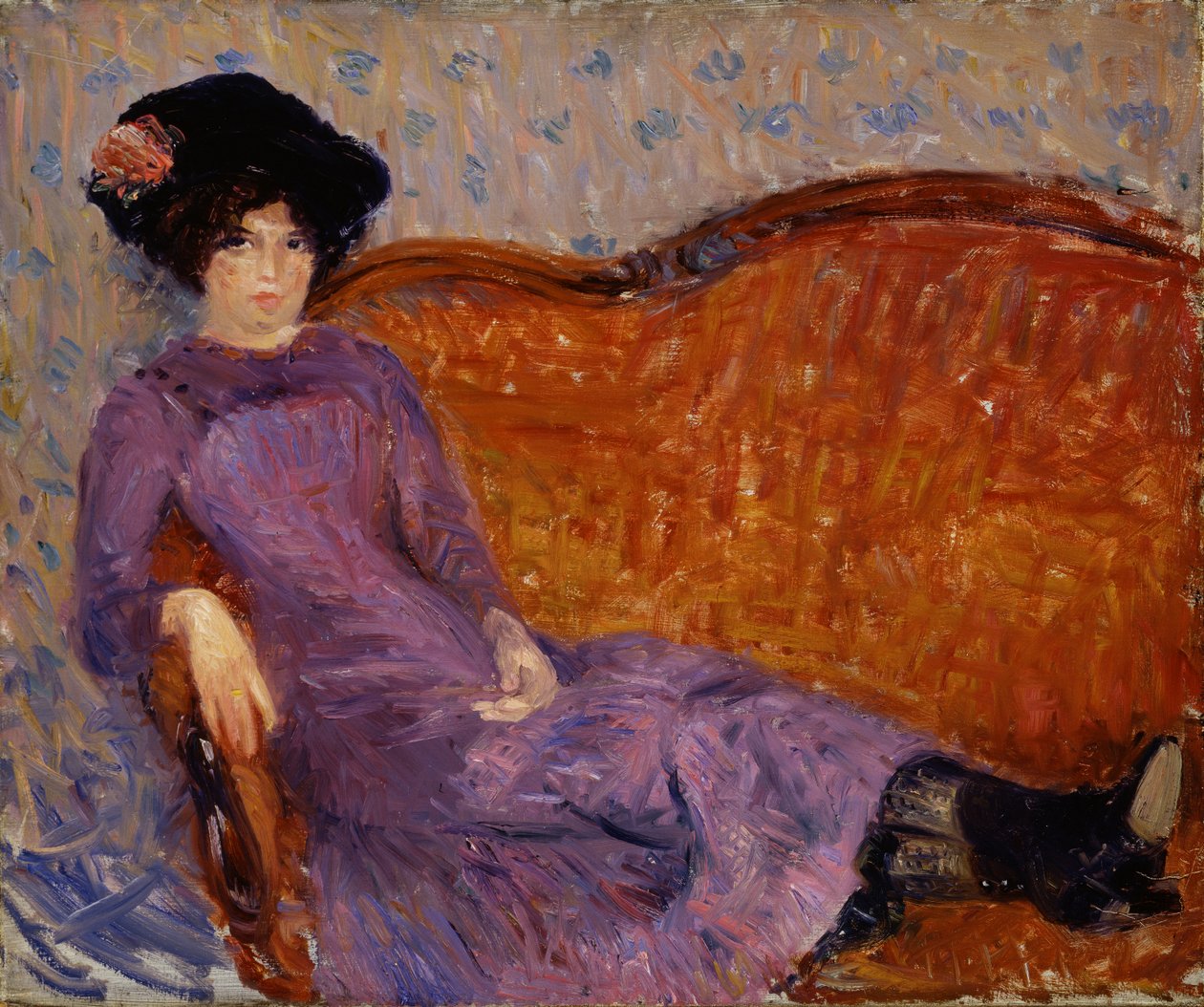 The Purple Dress, 1908-1910. de William James Glackens