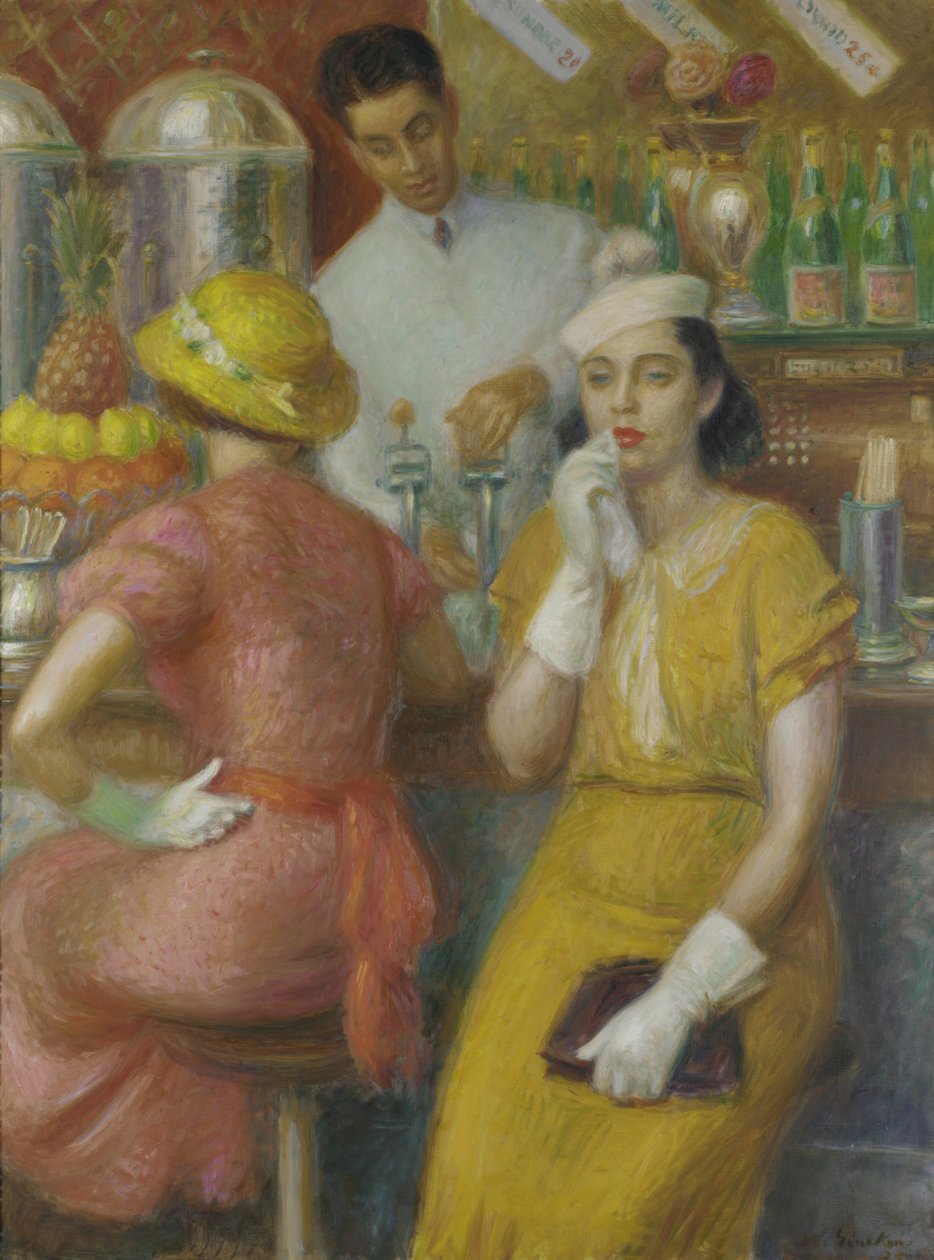 A fonte de refrigerante, 1935 de William James Glackens