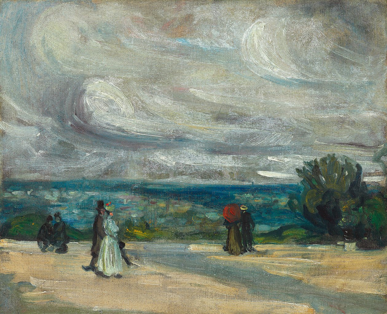 The Terrace (óleo sobre tela) de William James Glackens