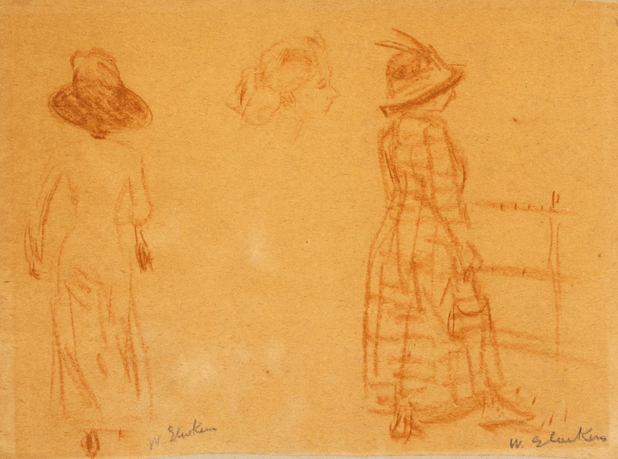 Duas Mulheres e Cabeça de Mulher de William James Glackens