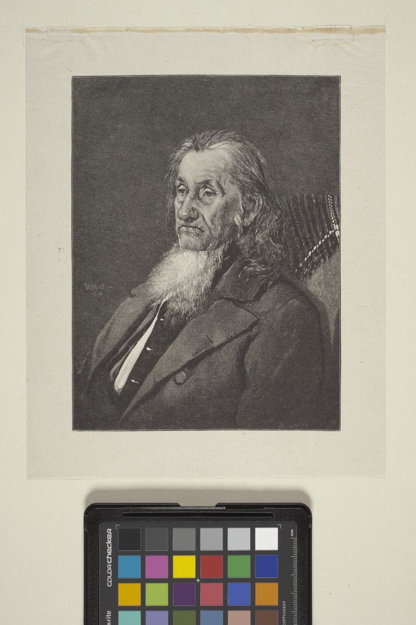 Retrato de Allan Wardner (tinta, caneta, lápis) de William James Linton