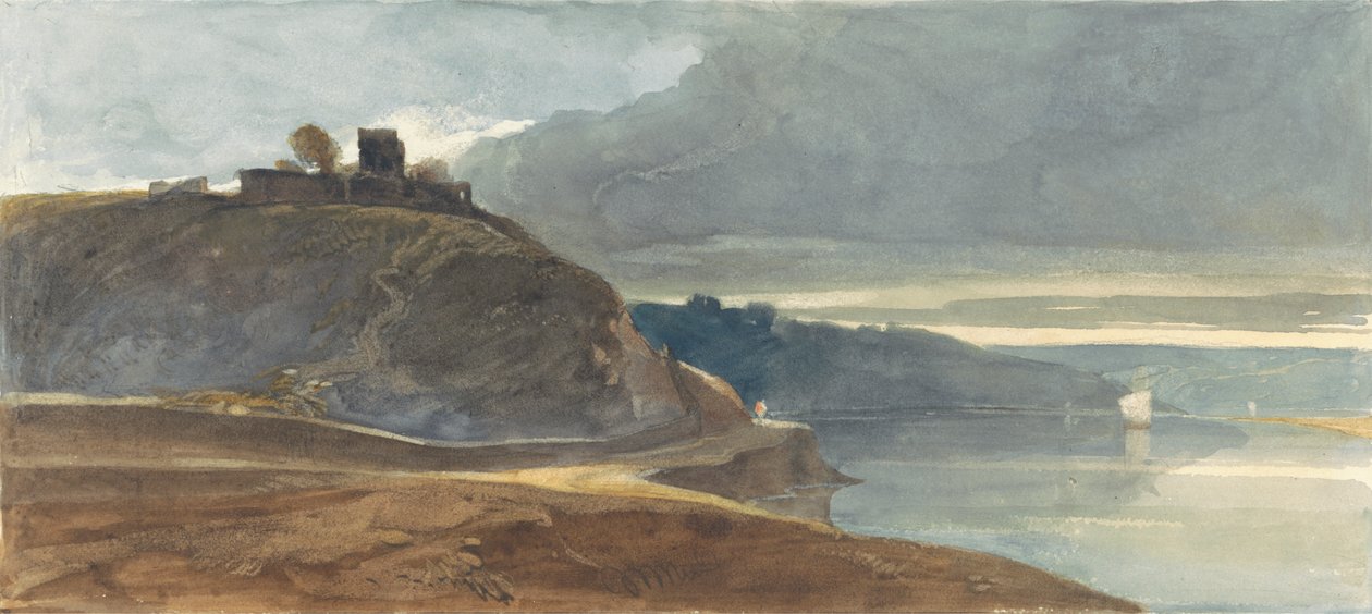 Um Castelo Acima de um Estuário de William James Muller