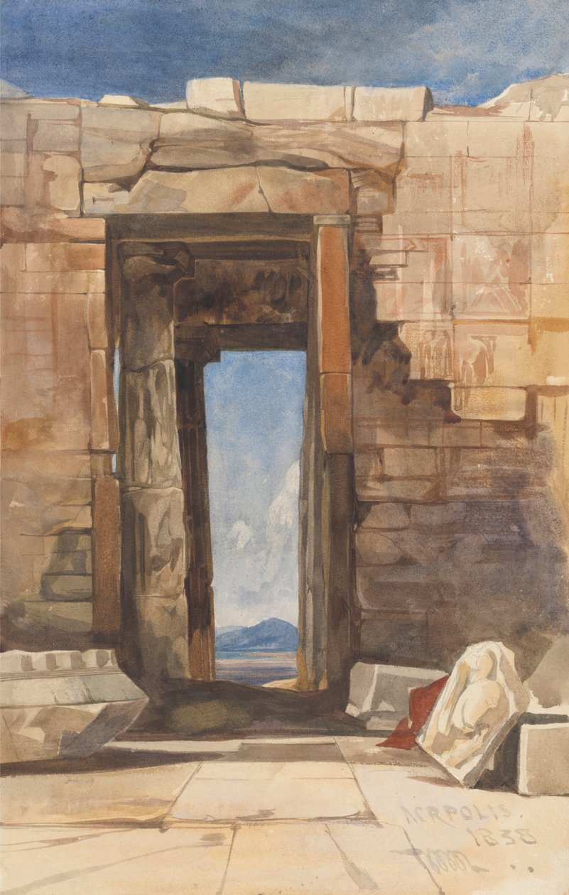 Uma Porta na Acrópole, Atenas de William James Muller