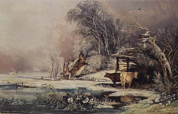 Um dia de descida no Inverno de William James Muller