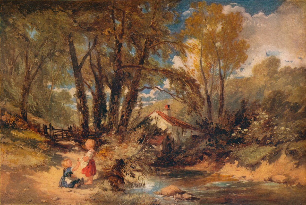 Um córrego galês, 1843 de William James Muller