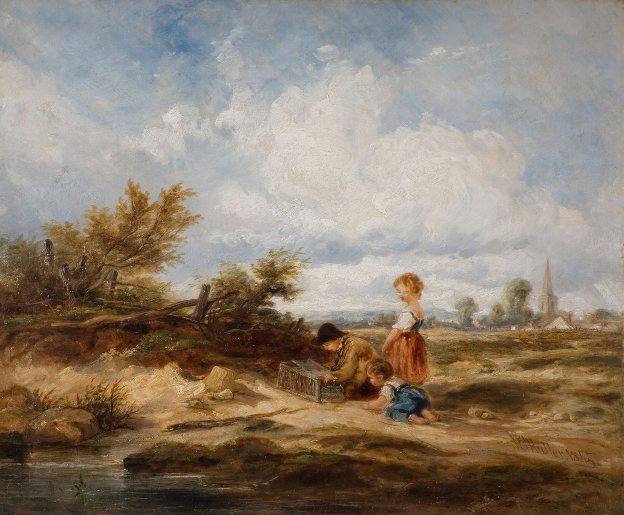 Hampstead Heath - The Bird Trap, 1845. de William James Muller