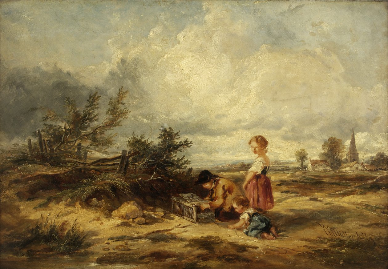Hampstead Heath, a armadilha para pássaros de William James Muller