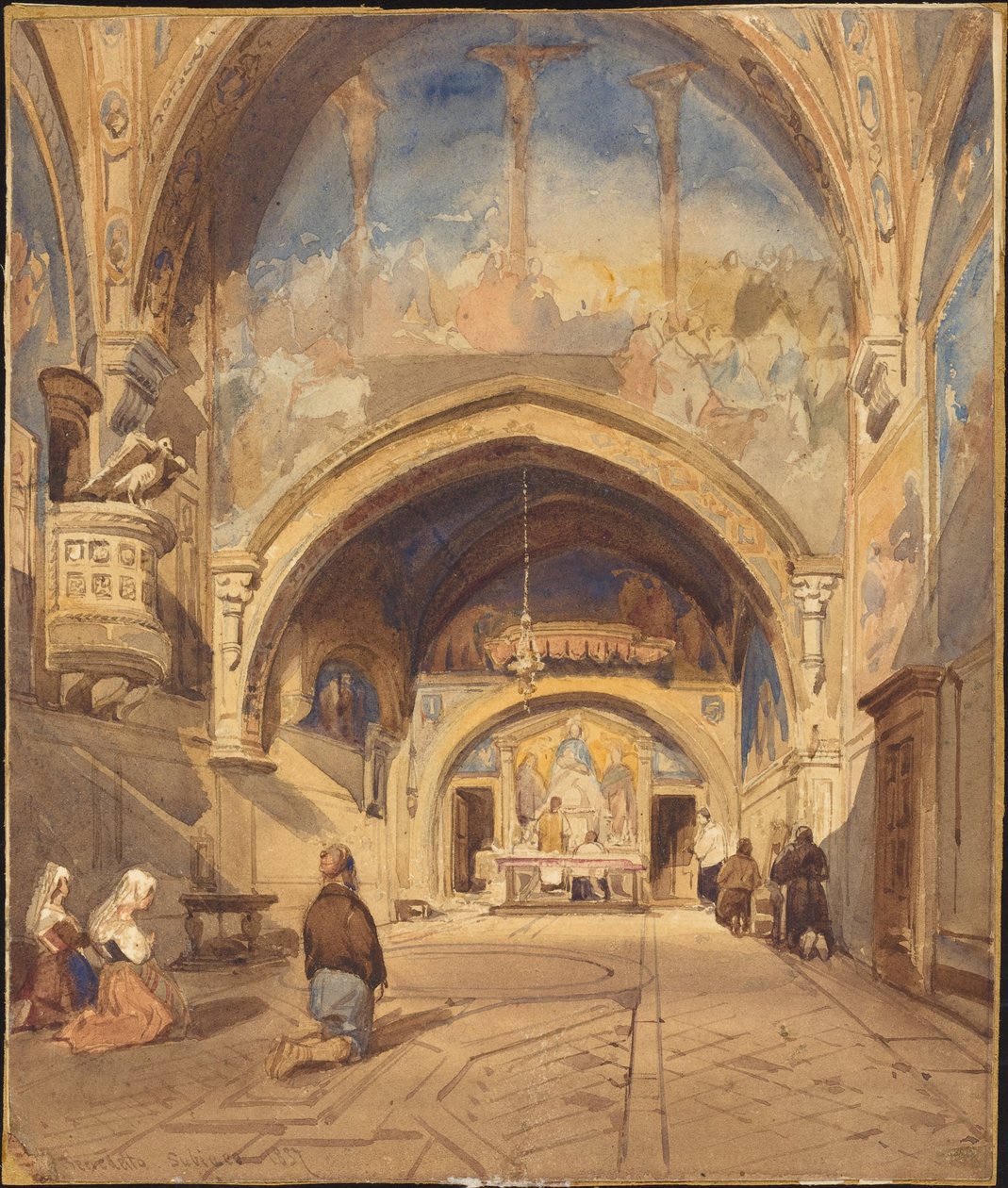 Interior da Igreja de San Benedetto, Subiaco de William James Muller
