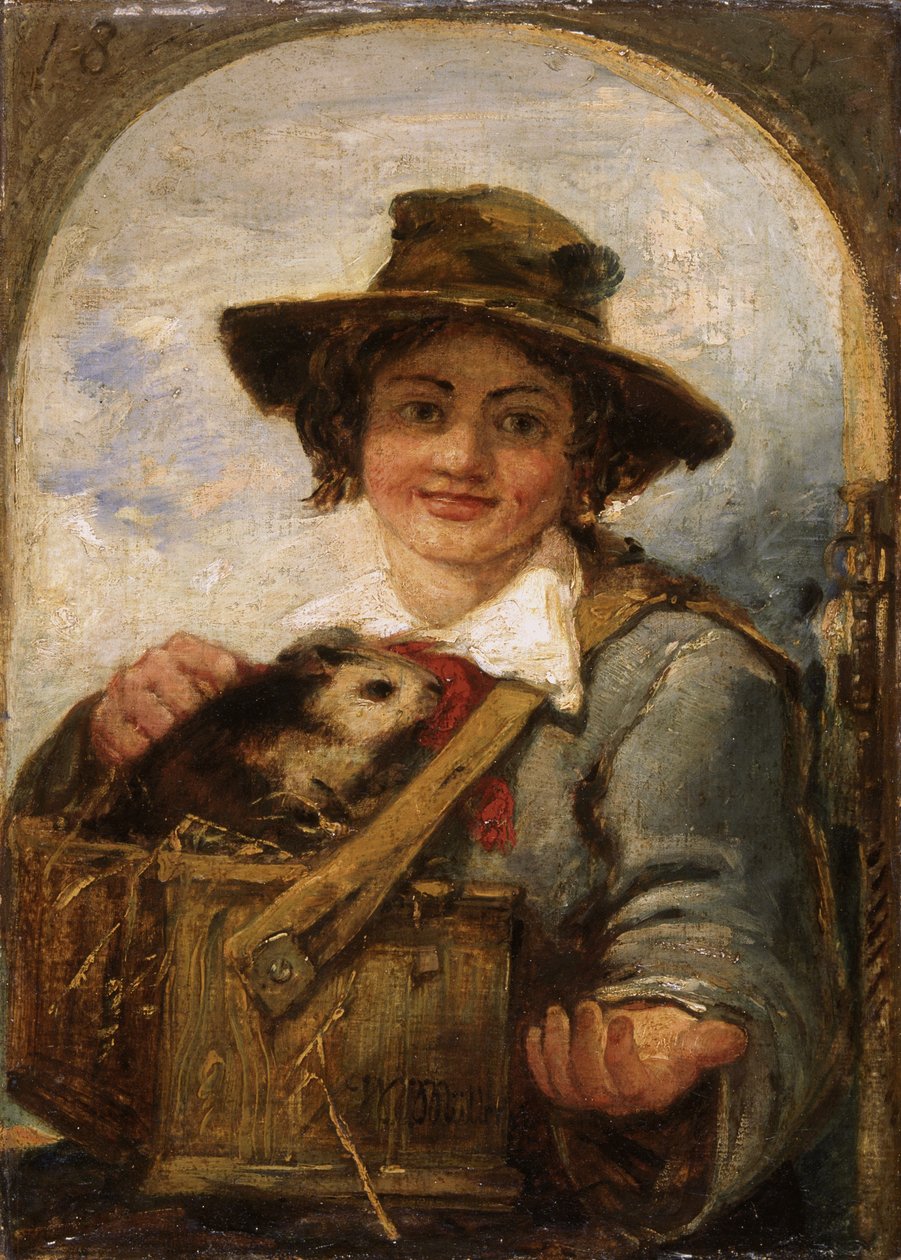 Rapaz italiano com um porquinho-da-índia de William James Muller