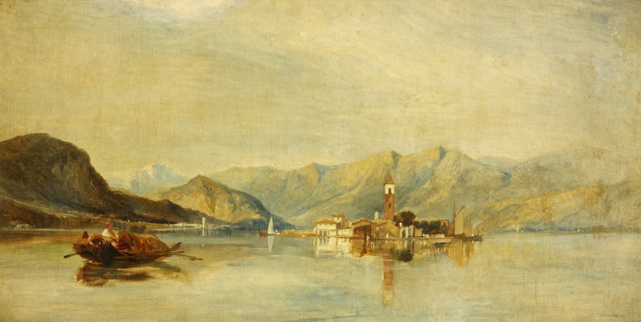 Lago Maggiore e Isola Bella (óleo sobre tela) de William James Muller