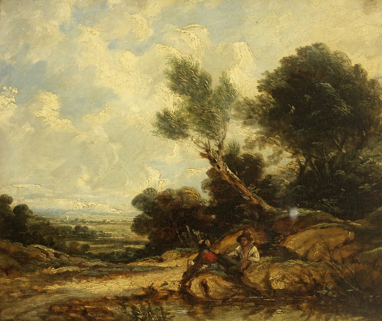 Paisagem com figuras de William James Muller