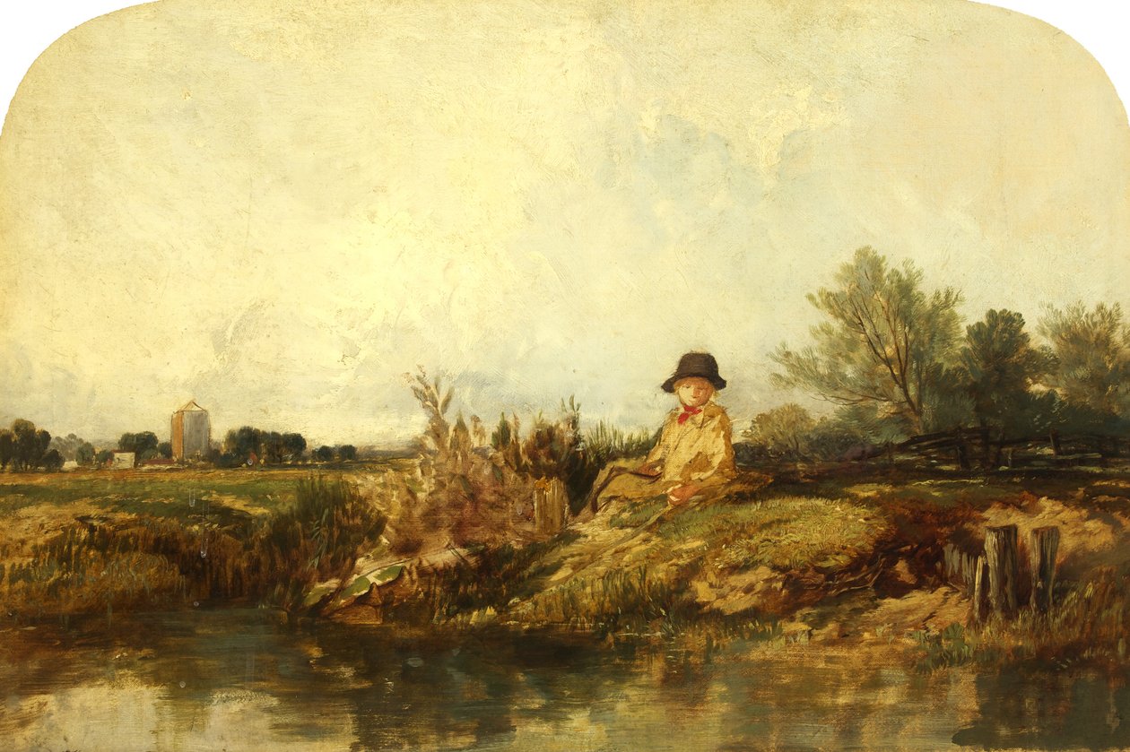 No Medway, possivelmente 1841 (óleo sobre tela) de William James Muller
