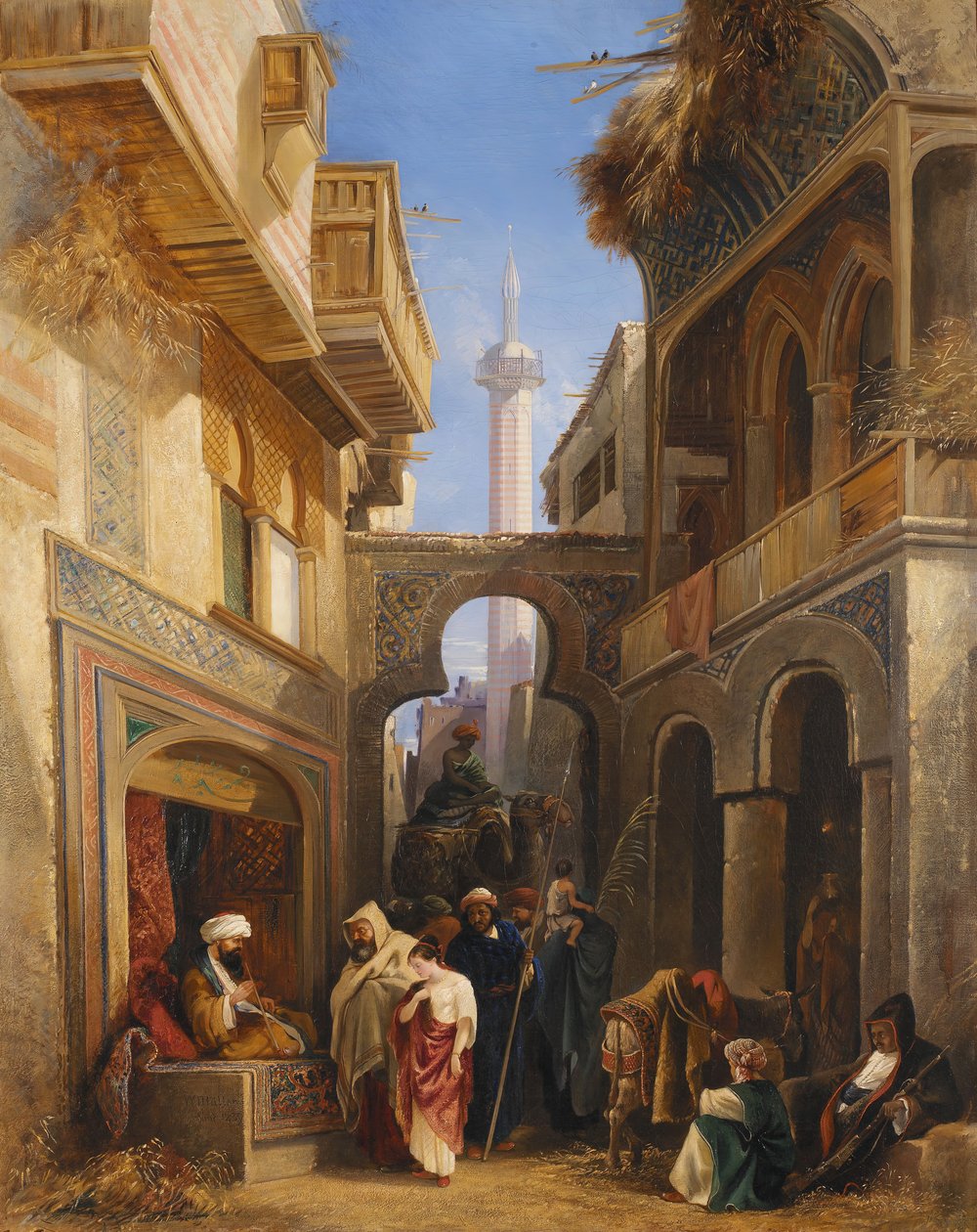 Cena de rua no Cairo, 1839. de William James Muller