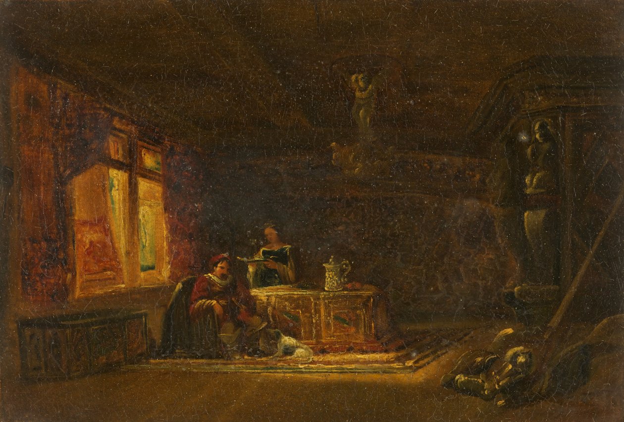 The Baronial Hall (óleo sobre tela) de William James Muller