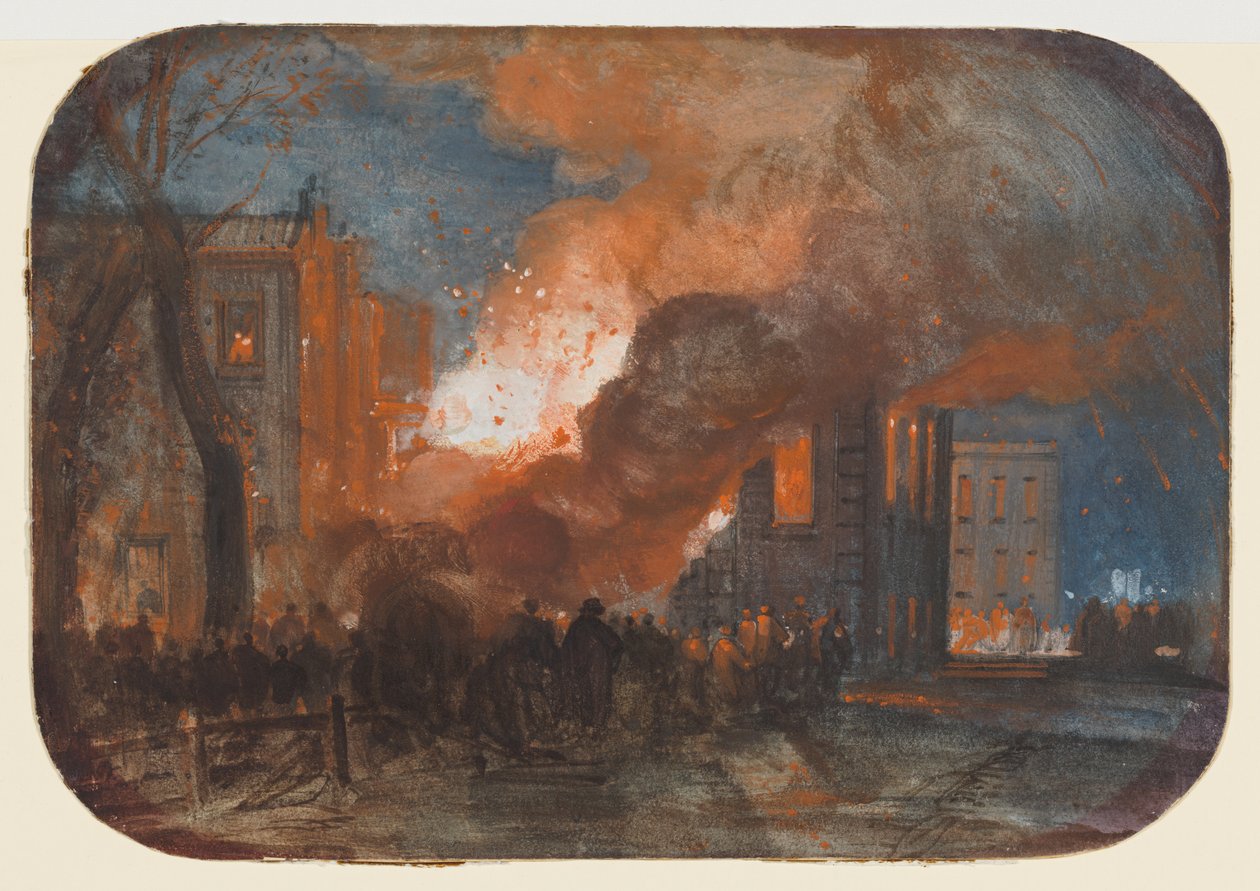 O incêndio da Mansion House, Queen Square, Bristol de William James Muller