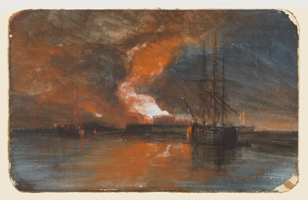 O incêndio da nova prisão, em Bristol de William James Muller