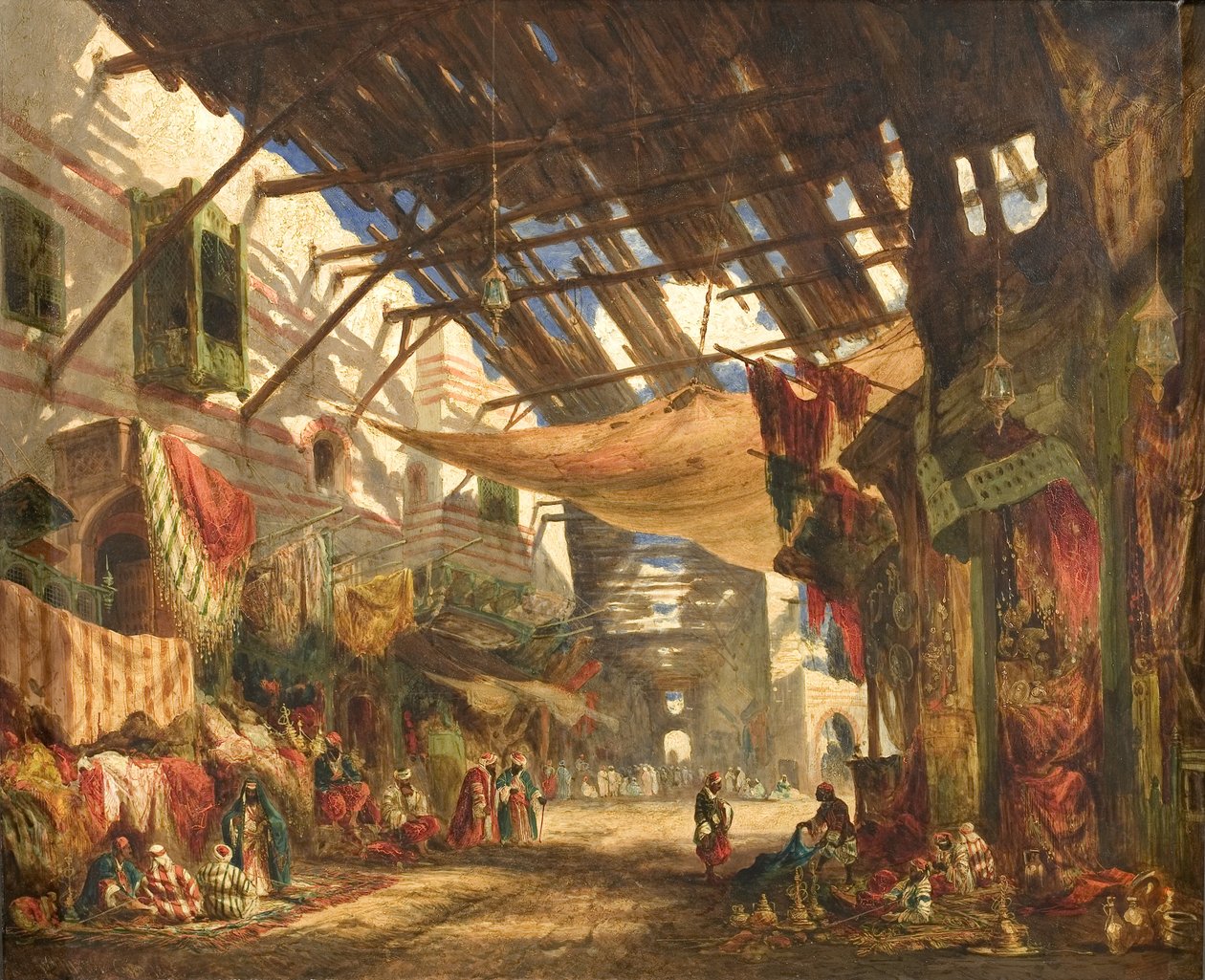 The Carpet Bazaar, Cairo de William James Muller