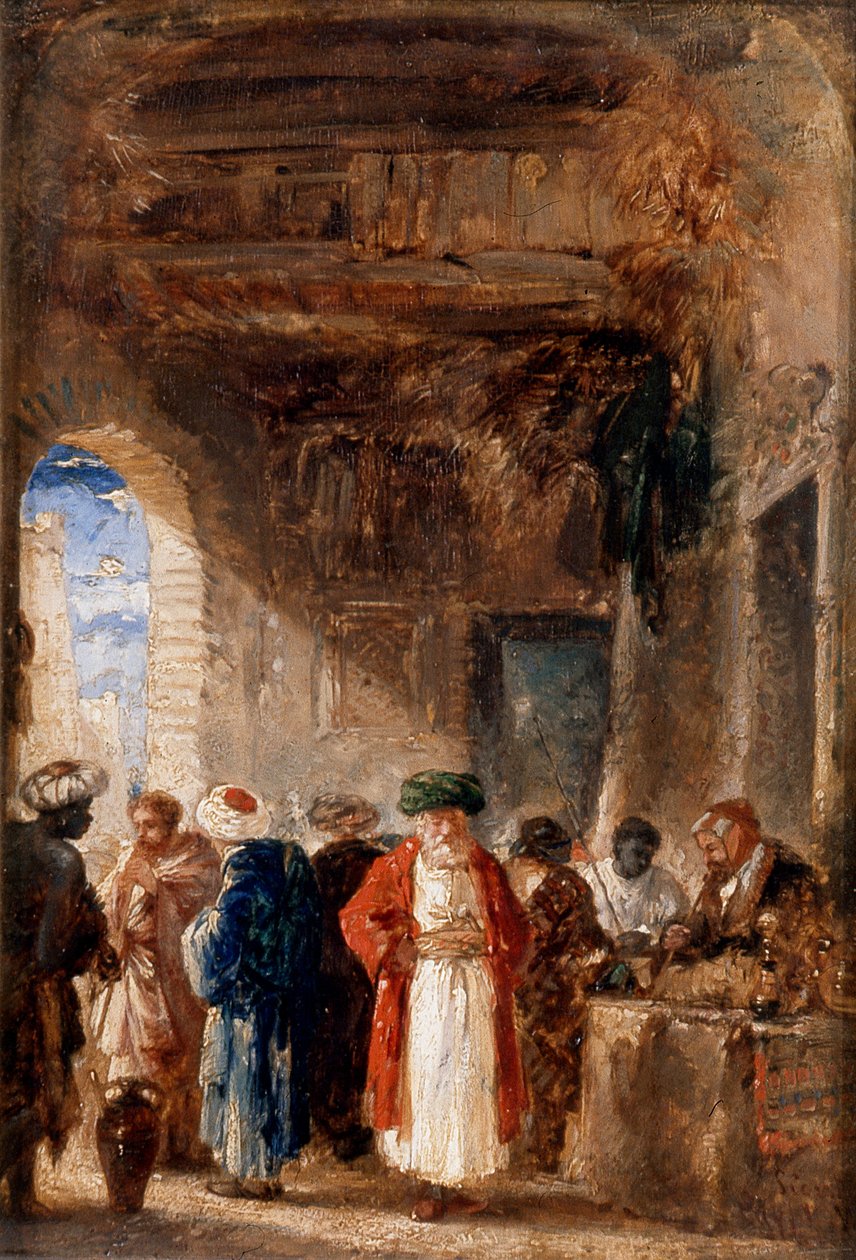 O vendedor de ópio (óleo sobre painel) de William James Muller