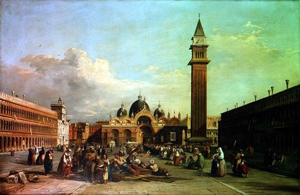 A Piazza San Marco, com uma procissão de William James Muller