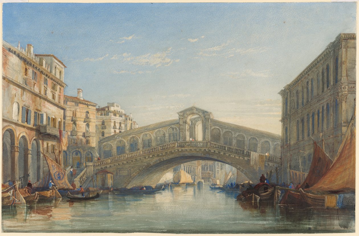 A Ponte de Rialto, Veneza de William James Muller