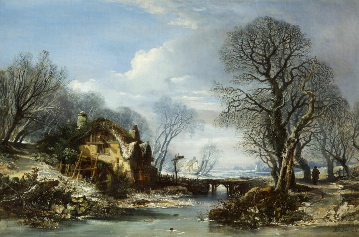 Cena de inverno, Porlock de William James Muller
