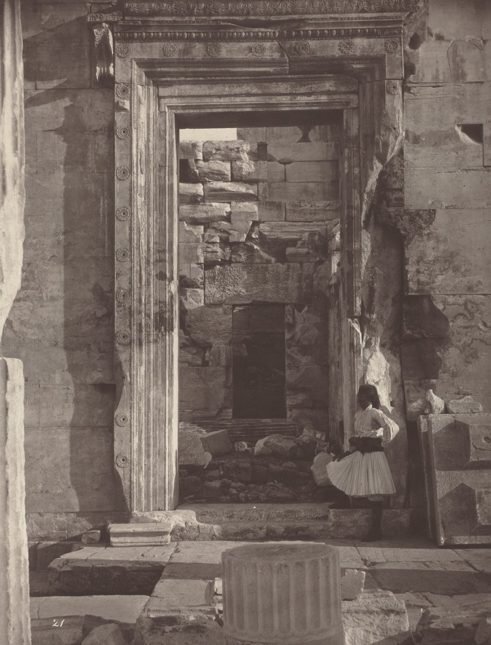 A Acrópole de Atenas, placa 21, 1869/1870 (foto) de William James Stillman