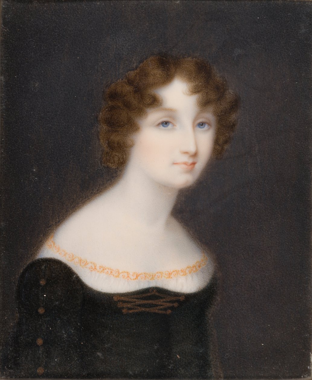 Retrato de Georgina Elizabeth, esposa do 2º Conde de Bradford (1792-1842), c.1828-42 (óleo sobre tela) de William John (after) Newton