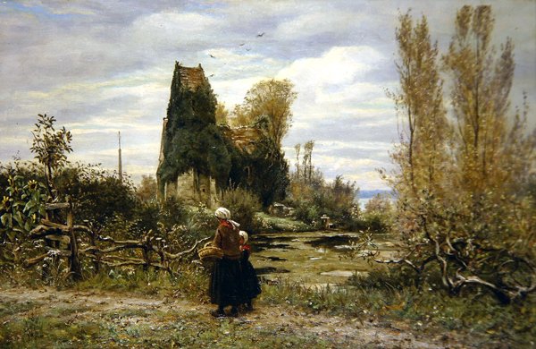 Um Caminho por uma Ruína (óleo sobre tela) de William John Hennessy