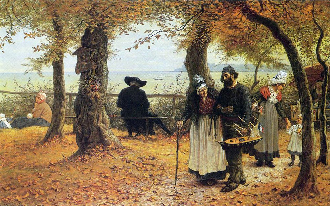 Trazendo o Ex-voto para a Igreja, 1875 de William John Hennessy