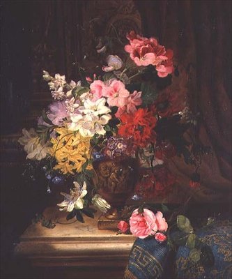 Uma Natureza Morta de Flores de William John Wainwright