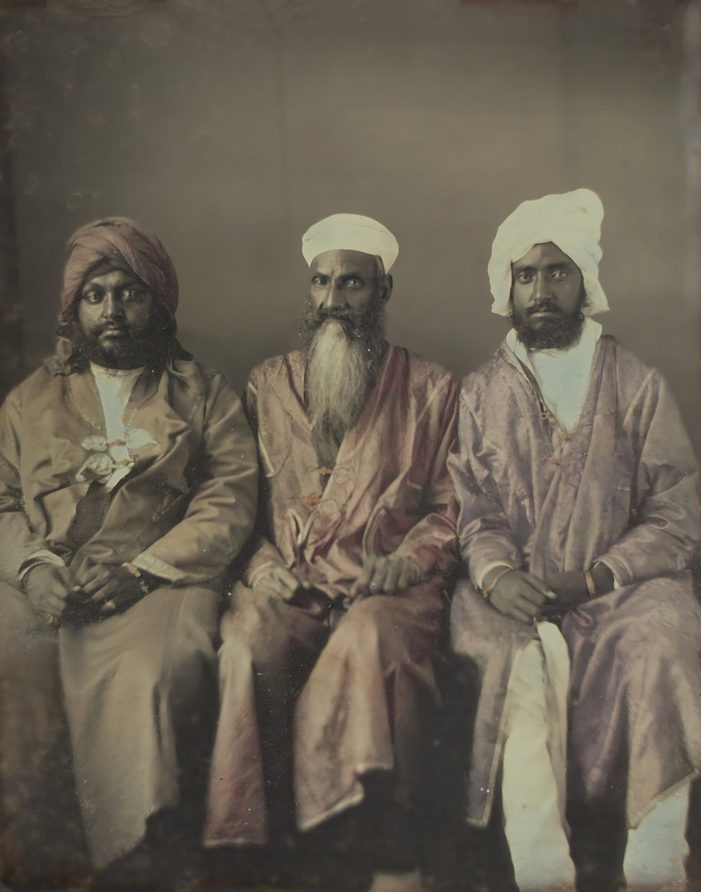 Untitled Portrait of Three Seated Men Wearing Turbans, 1853. de William Johnson