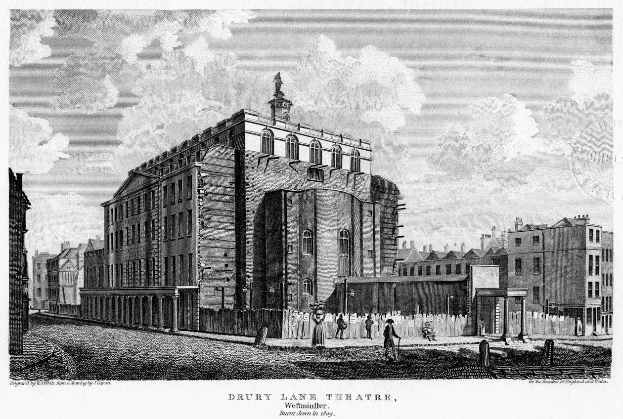 Drury Lane Theatre, Westminster, Londres, século XIX. de William Johnstone White