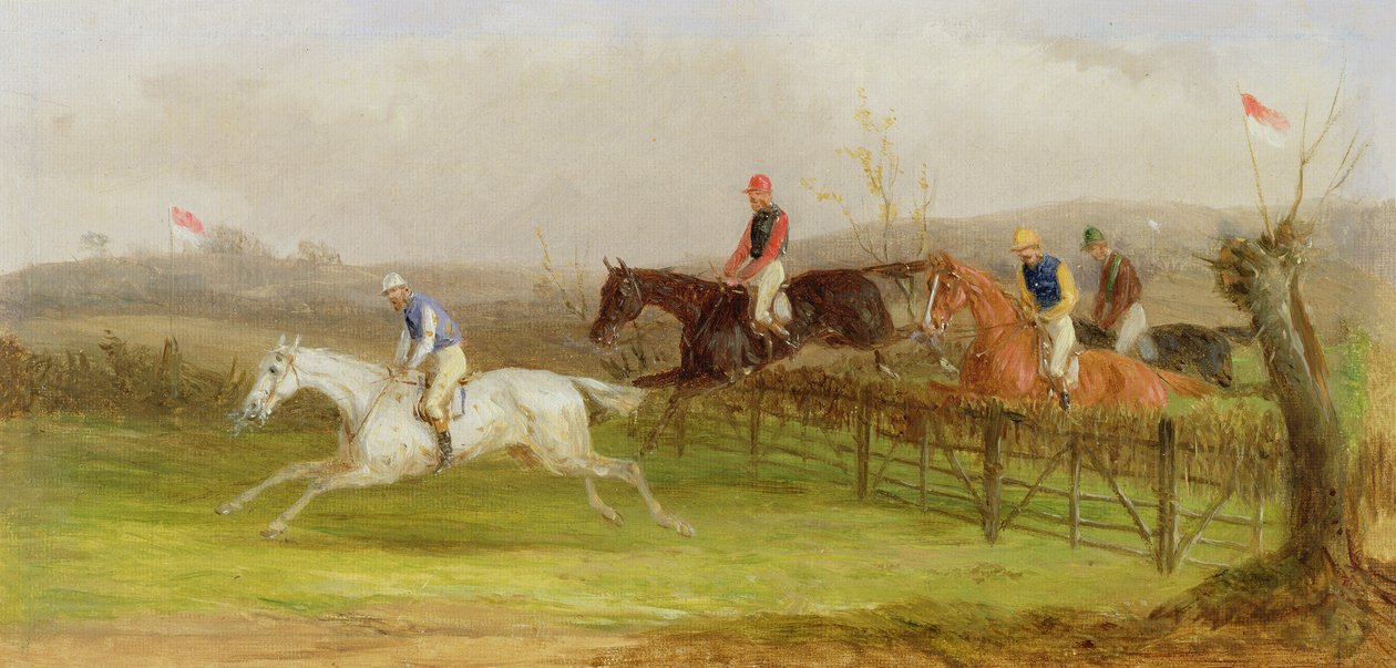Steeplechasing: O Obstáculo, 1869 de William Joseph Shayer