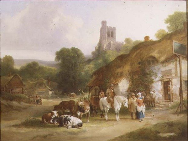 O Plow Inn (óleo sobre tela) de William Joseph Shayer