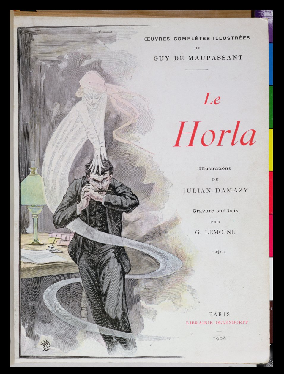 Capa para &39;Le Horla&39; de Guy de Maupassant (1850-93) 1908 de William Julian Damazy