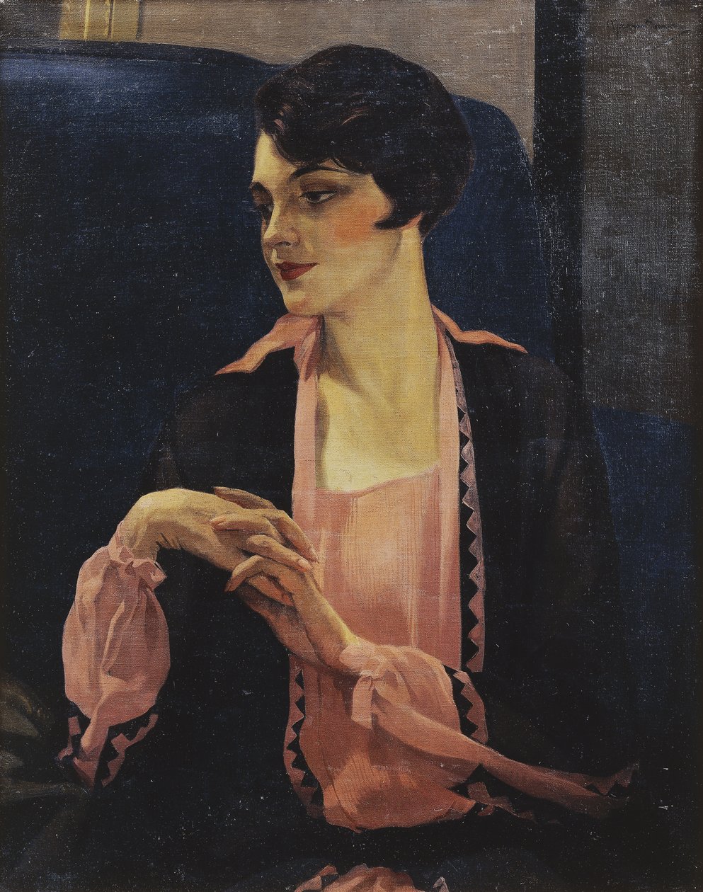 Retrato de uma mulher, metade do comprimento, 1905 de William Kay Blacklock