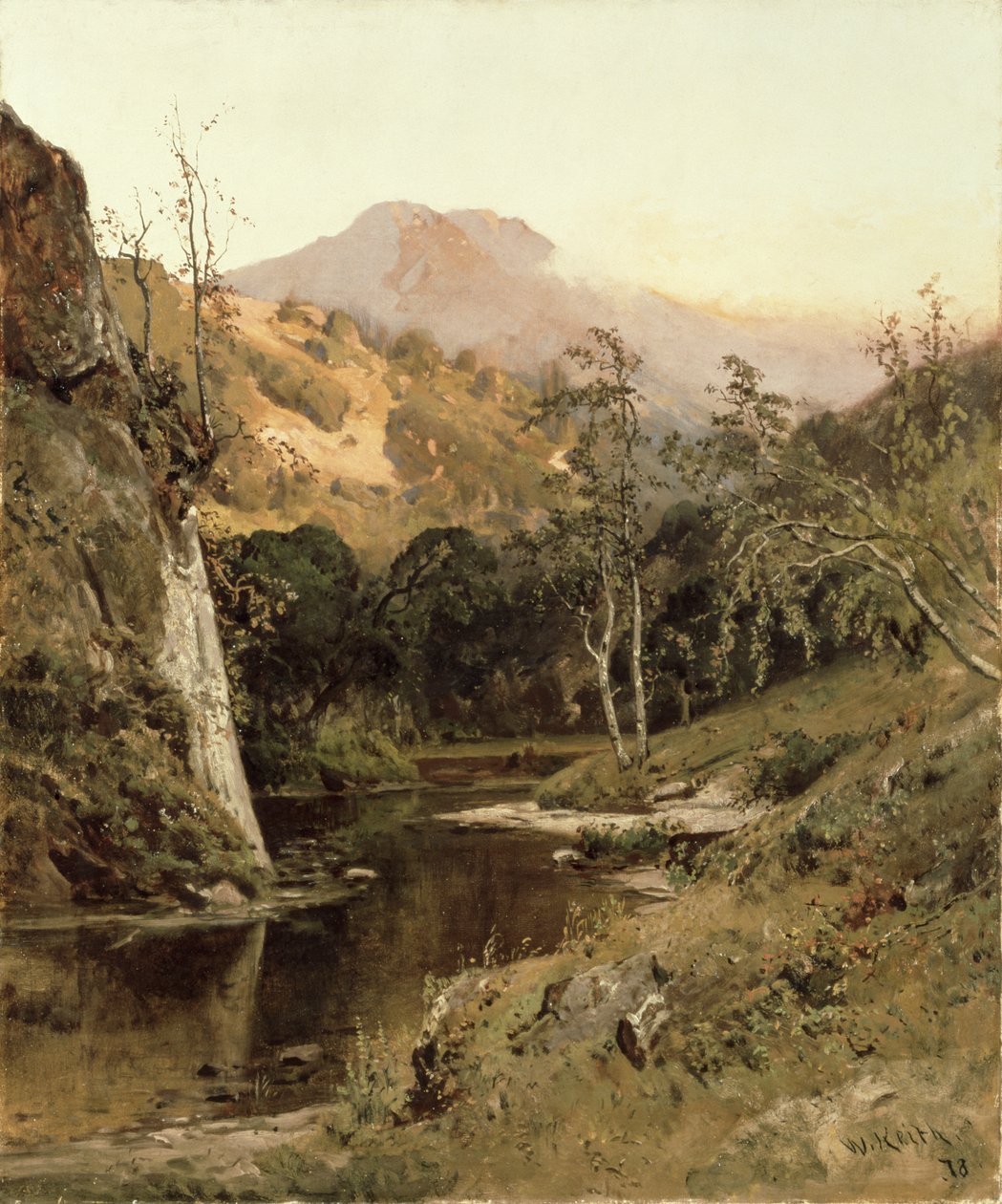 Monte Tamalpais de Lagunitas Creek, 1878 de William Keith