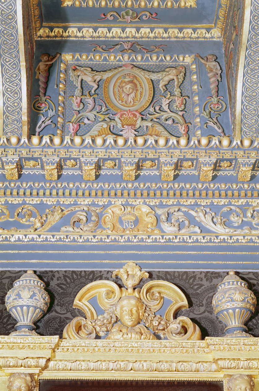 Detalhe do teto na foto Blue Velvet Room de William Kent