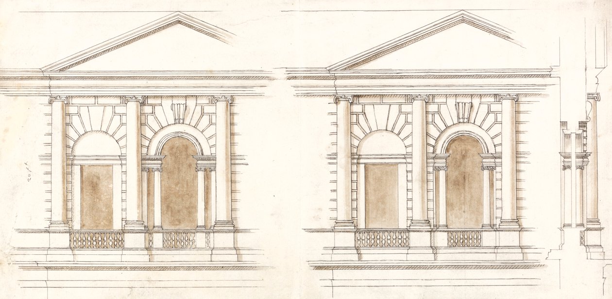 The Treasury, Whitehall, Londres: Elevações Alternativas da Fachada de William Kent