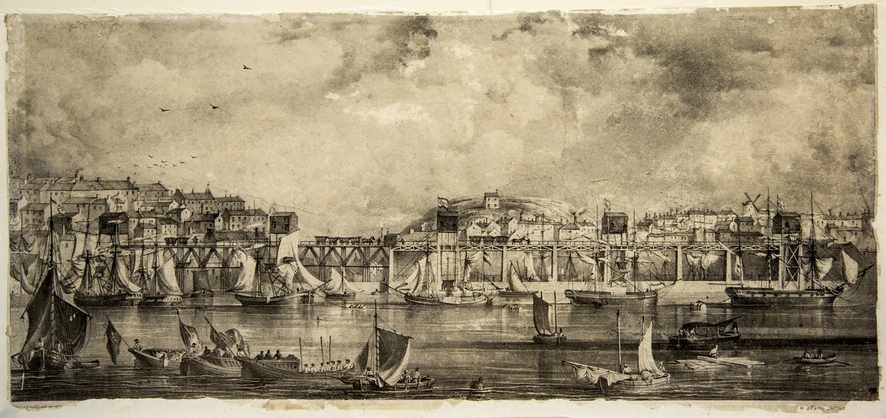 A inauguração de Stanhope e Tyne Drops, South Shields, setembro de 1834 de William Kidd