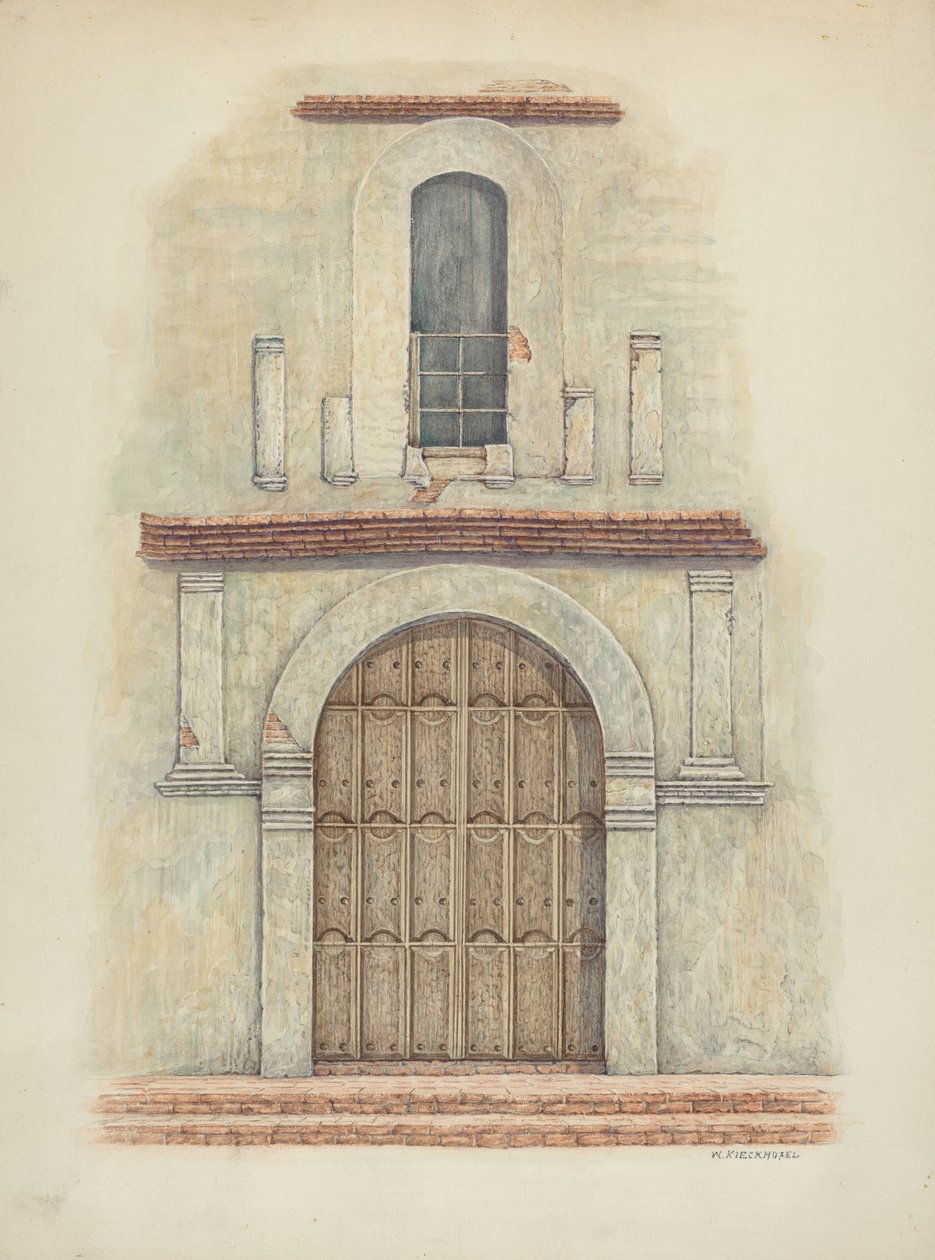 Missão Porta Arco-e-Porta San Diego, c. 1942. de William Kieckhofel