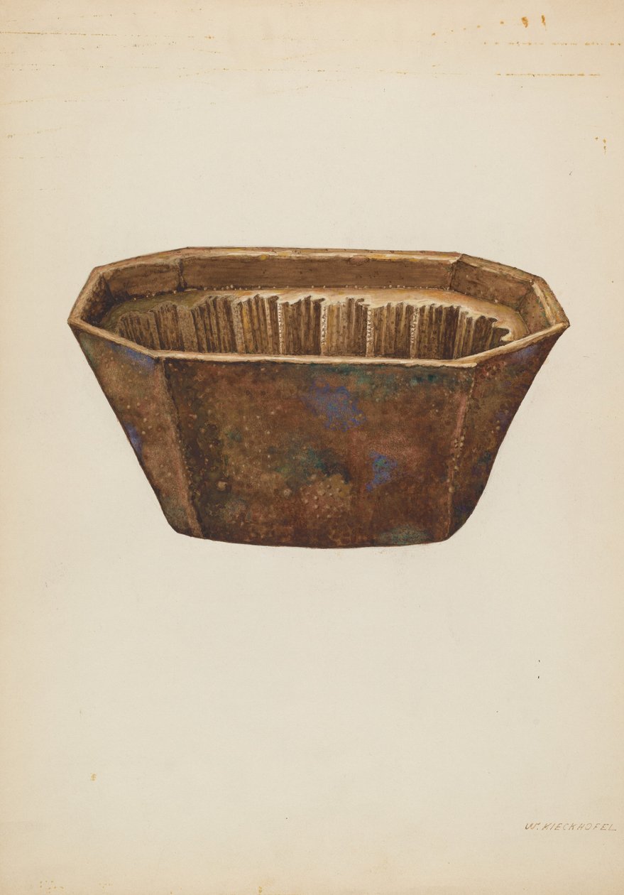 Molde de loiça, c. 1939. de William Kieckhofel