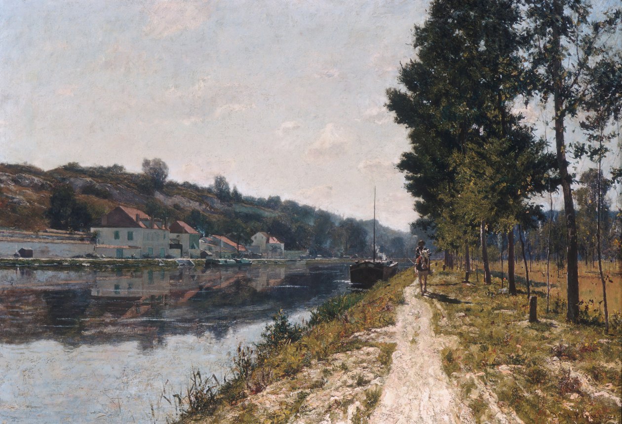 Bancos do Loing, ca. 1894-97. de William Lamb Picknell