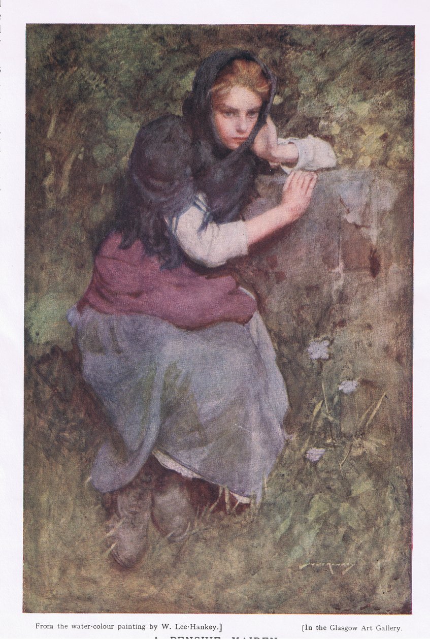 Uma Criada Pensiva, do "Bibby Annual" publicado em 1916 (cor litho) de William Lee Hankey